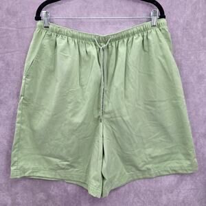 Coral‎ Bay Green Cotton Stretch Bermuda Bottoms Pants Shorts Plus XL